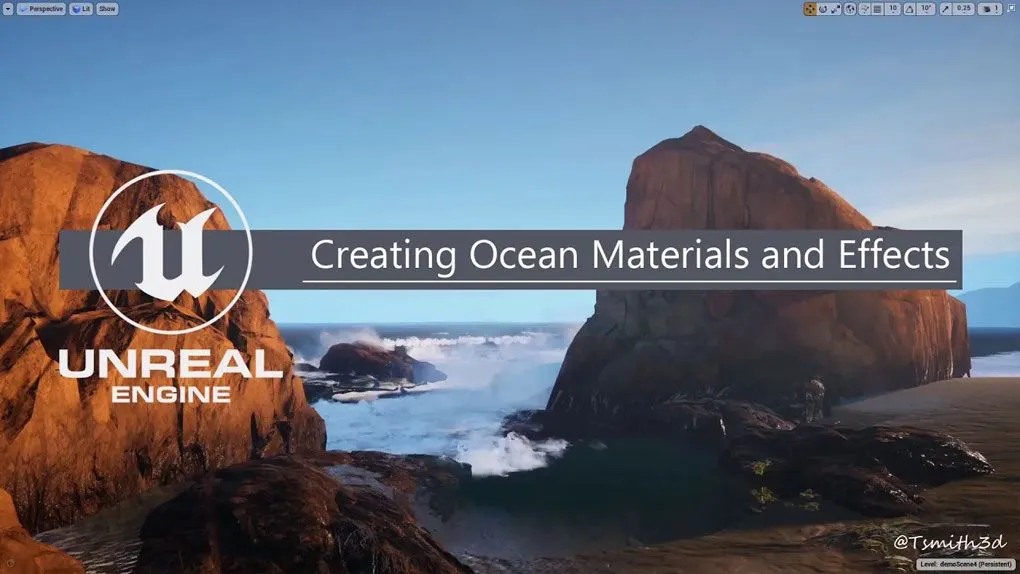 UE4真实海洋游戏环境场景实例制作视频教程 Creating a Realistic Ocean in UE4 by Tyler Smith