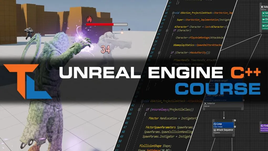 用C++和UE虚幻引擎进行专业游戏开发视频课程 Unreal Engine C++ Pro Course is Available