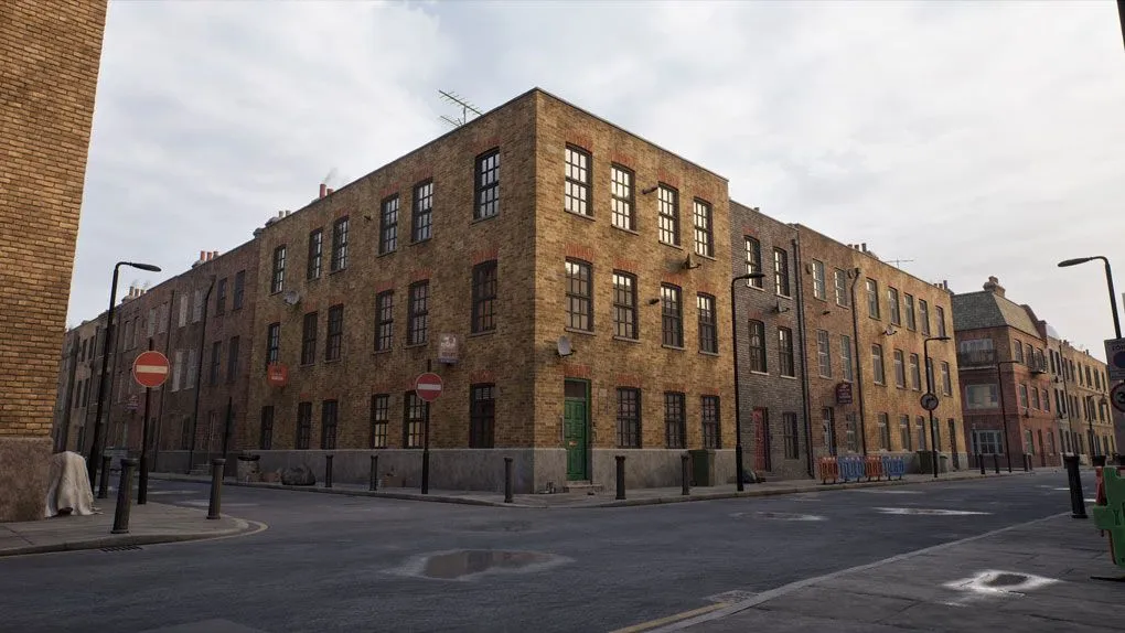英国欧洲城市街道环境场景Unreal游戏素材 British City