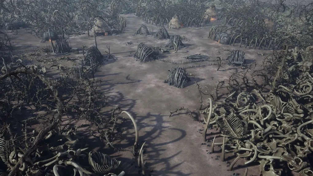 恐怖末世原始部落环境场景Unreal Engine游戏素材 Top-Down Primal Settlement