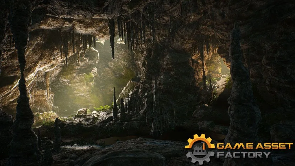 洞穴自然环境场景模块Unreal Engine游戏素材 Cave Environment Modular