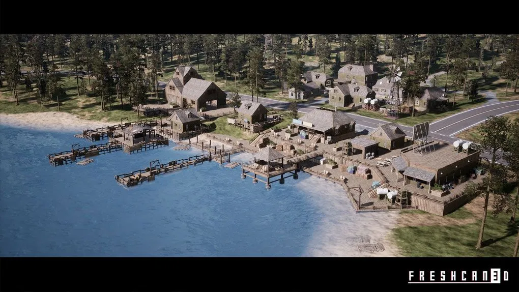 大逃杀开放世界岛屿地图环境场景Unreal Engine游戏素材资源 Battle Royale Island Pack