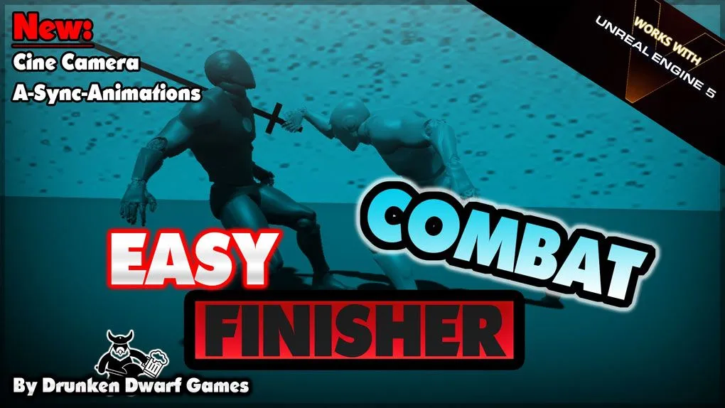 角色战斗动画系统框架蓝图Unreal Engine游戏素材资源 Easy Combat Finisher