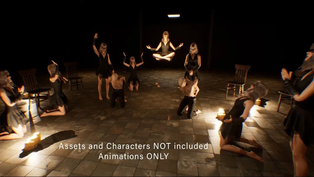角色姿势动作动画Unreal Engine游戏素材资源 The Cultist Animations