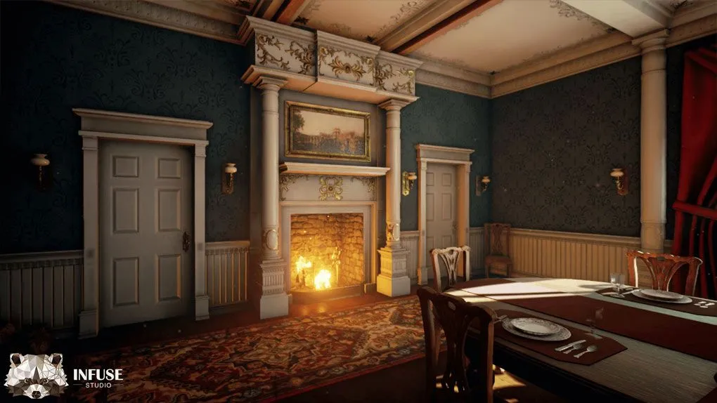 维多利亚风格华丽宴会厅环境Unreal Engine游戏素材资源 Victorian Dining Room