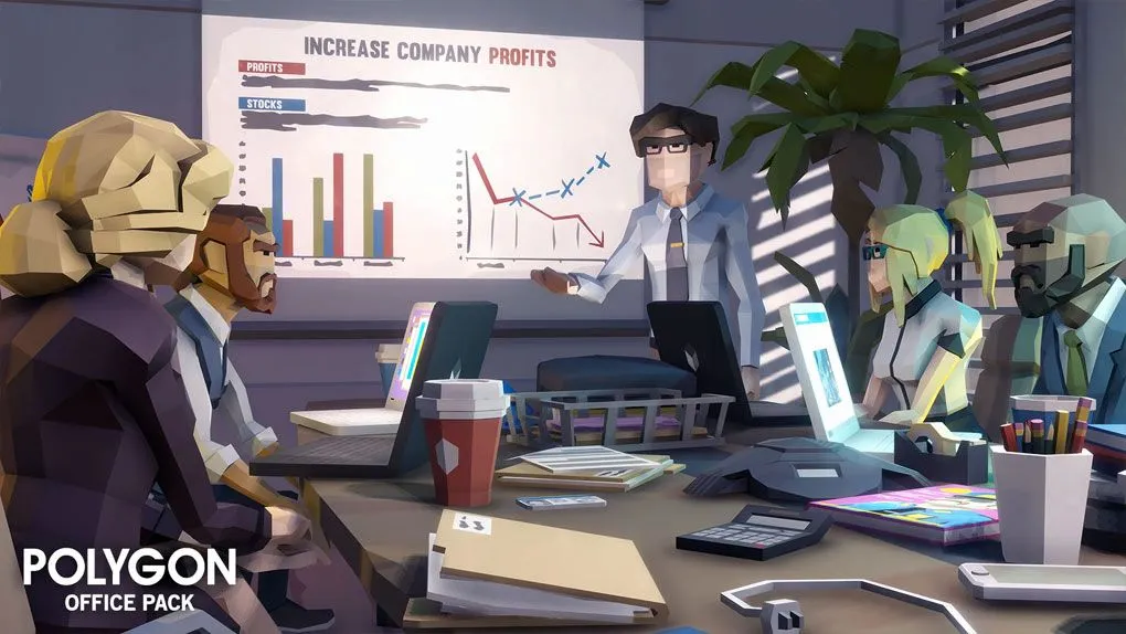 办公室主题模块化建筑室内环境场景Unreal Engine游戏素材资源 POLYGON - Office Pack