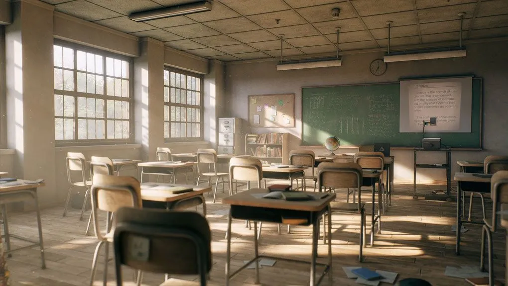 老旧教室环境场景Unreal Engine游戏素材资源 Old Classroom