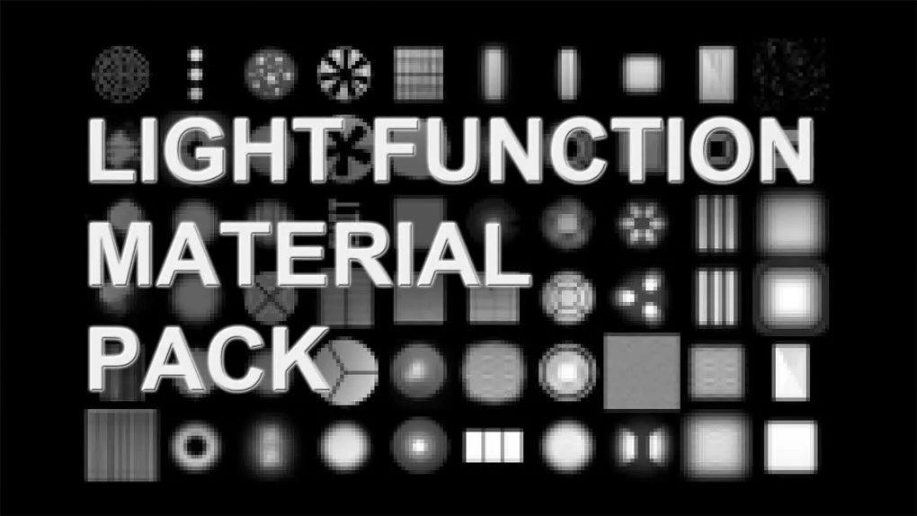 100多种基本光功能材料和纹理Unreal Engine游戏素材资源 Basic Light Function Pack