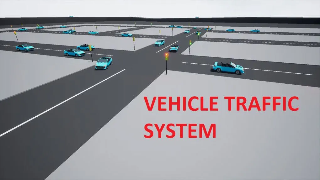 车辆交通系统Unreal Engine游戏素材资源 Vehicle Traffic System