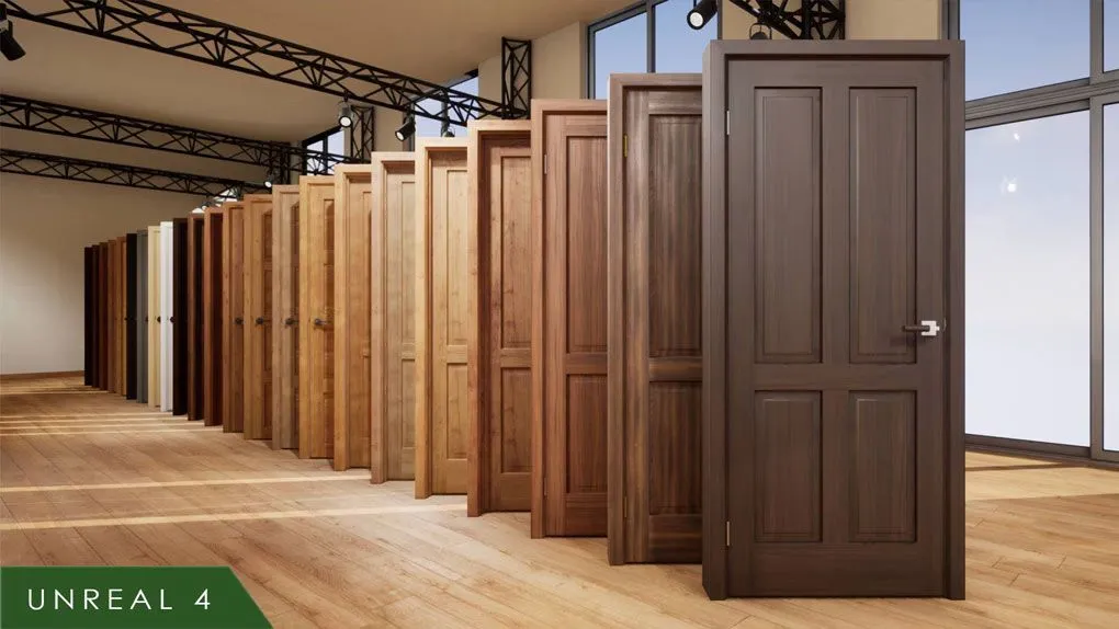 21种国际标准尺寸建筑推拉门Unreal Engine游戏素材资源 Interactive Doors Blueprints