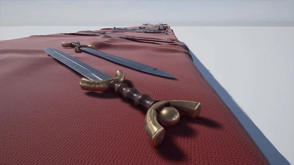 十把高质量欧洲刀剑武器道具Unreal Engine游戏素材资源 European Swords
