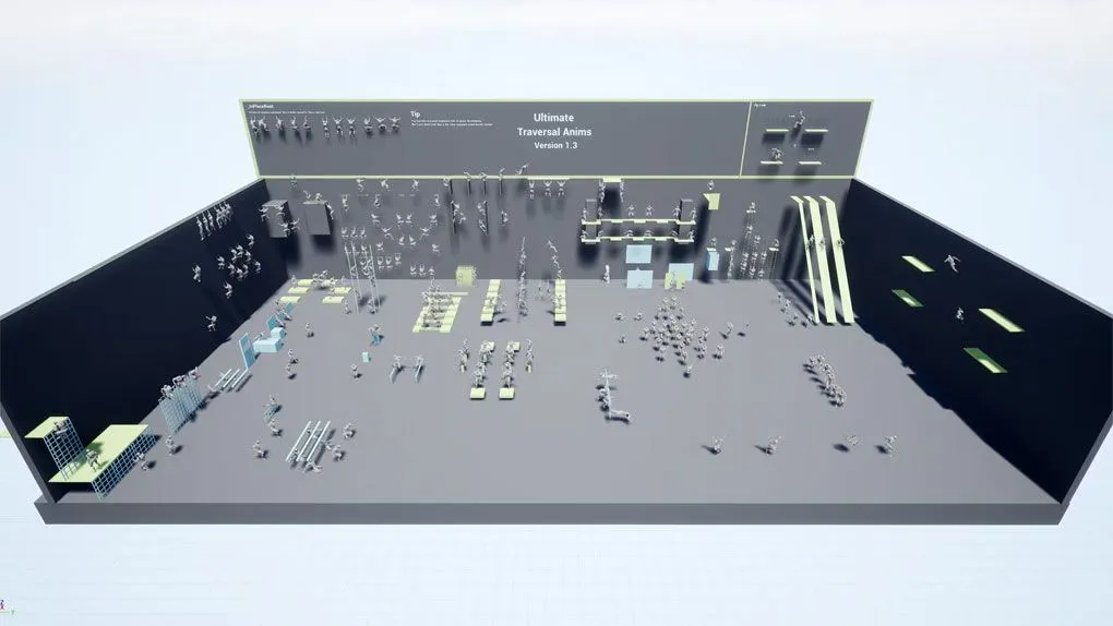 遍历蓝图资产动画合集Unreal Engine游戏素材资源 Ultimate Traversal Anims