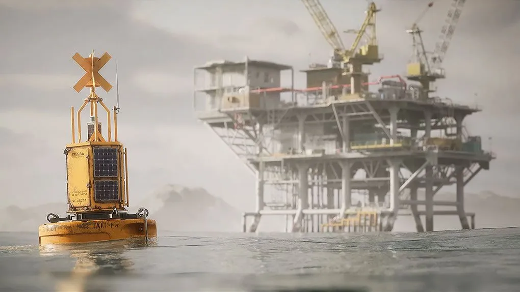 科幻石油钻井平台模块化工业环境场景虚幻引擎UE游戏素材 Industrial Sci-Fi and Modular Oil Rig