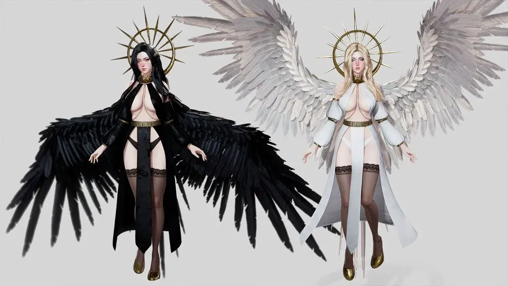 可爱天使女孩人物角色模型与动画UE游戏素材 Angelica