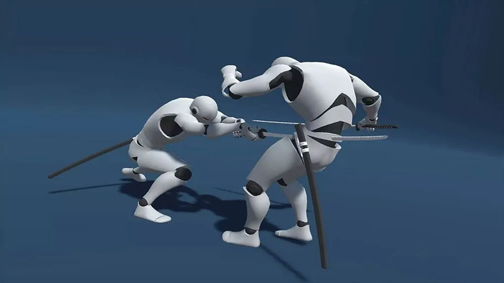 500组高质量对马岛之魂武士战斗姿势动画Unity游戏素材资源 GhostSamurai_Bundle