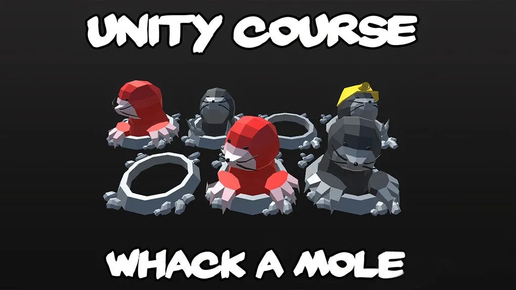 Unity敲击钻洞宠物街机游戏制作视频教程