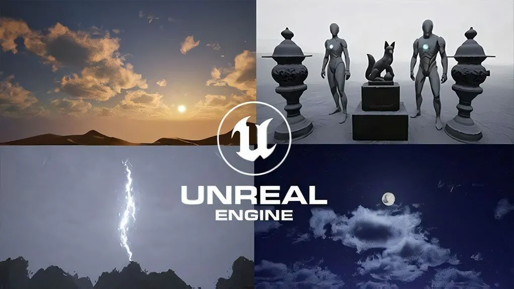 UE虚幻引擎动态天空天气系统制作视频教程 Unreal Engine 5:One Course Solution For Sky & Weather System