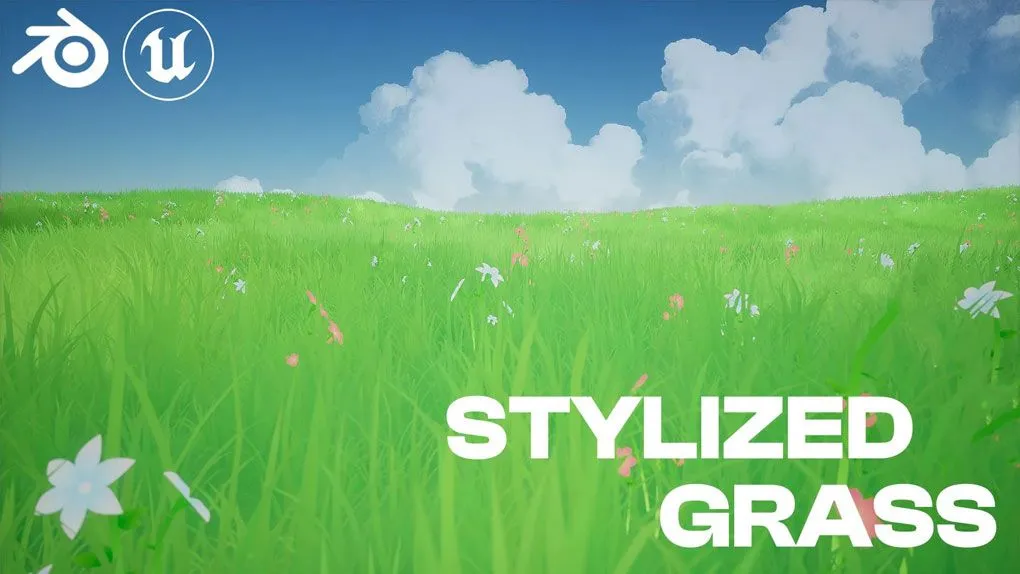 UE5虚幻引擎吉卜力风格草地制作训练视频教程 Creating Stylized Grass in Unreal Engine 5