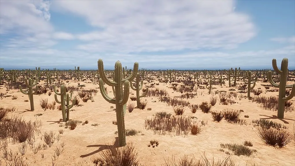 UE5虚幻引擎与Speedtree逼真仙人掌程序化制作视频教程 Create realistic game Cactus Optimized with Speedtree for UE