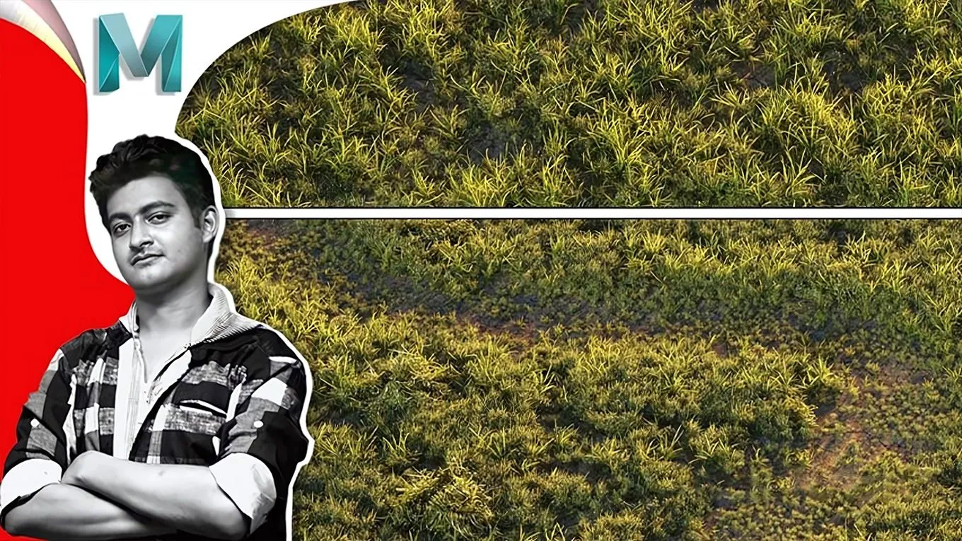 Maya中Mash逼真草坪实例制作训练视频教程