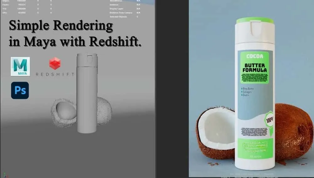 Maya与Rdshift化妆品产品级渲染实例训练视频教程 中文字幕