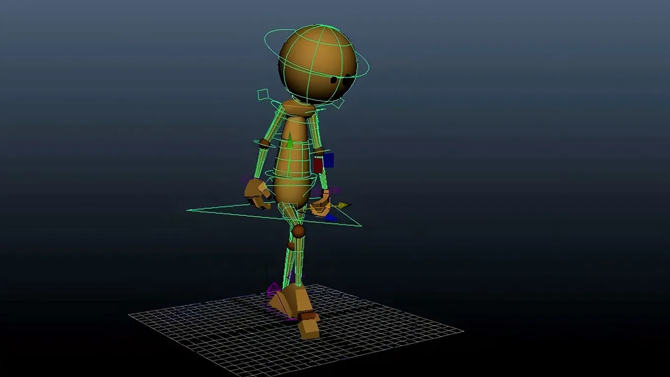 Maya动画课角色标准走路中文视频教程