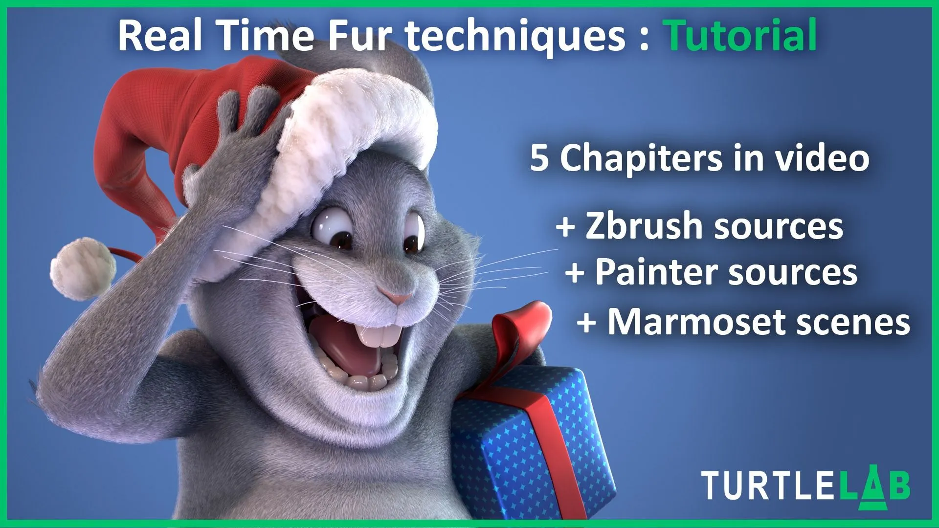 ZBrush与Maya Substance逼真角色毛皮制作视频教程 Turtle LAB - Real Time Fur Techniques : Tutorial