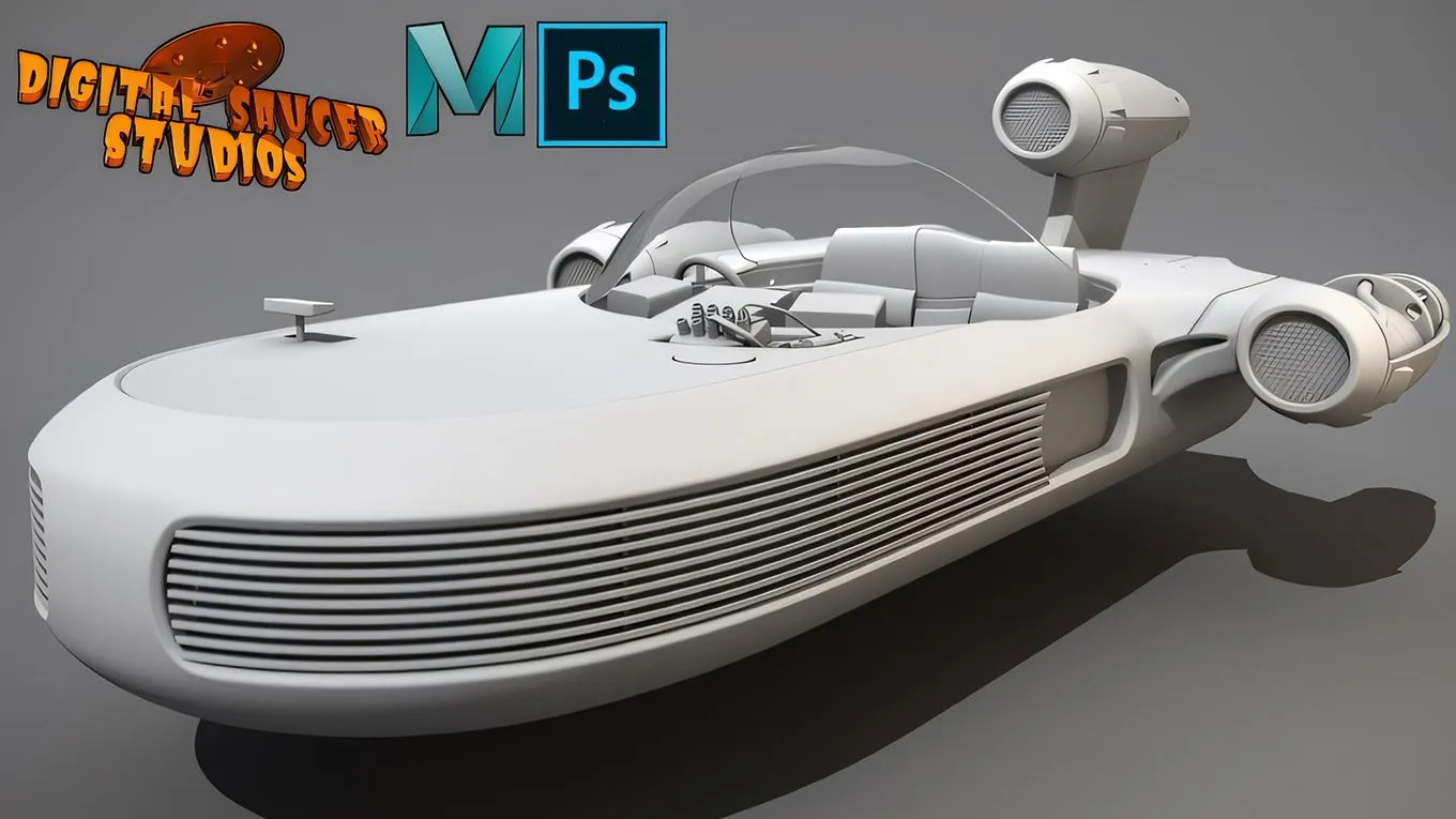 Maya星球大战科幻飞船建模制作完整流程视频教程 Maya 3D Masterclass - Modeling a 3D Sci-Fi Vehicle in Maya