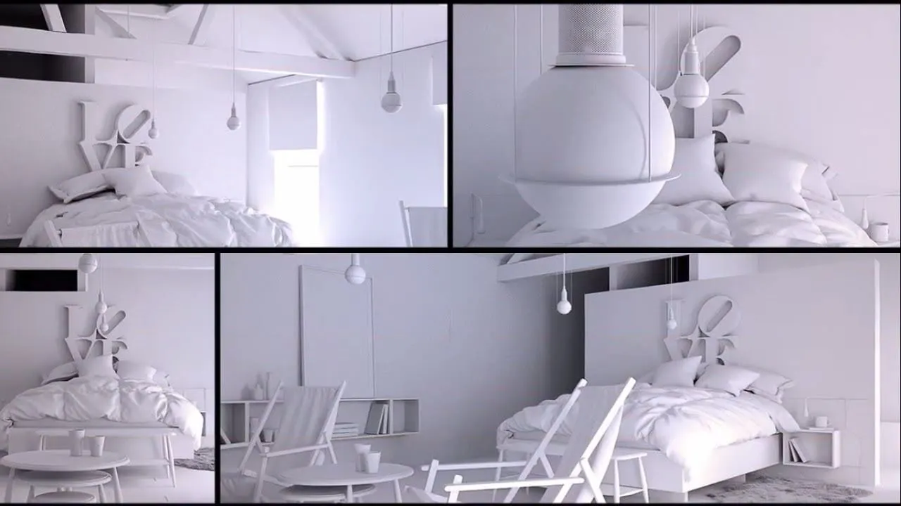 3dsMax和Marvelous Designer逼真室内模型实例制作视频教程 中文字幕