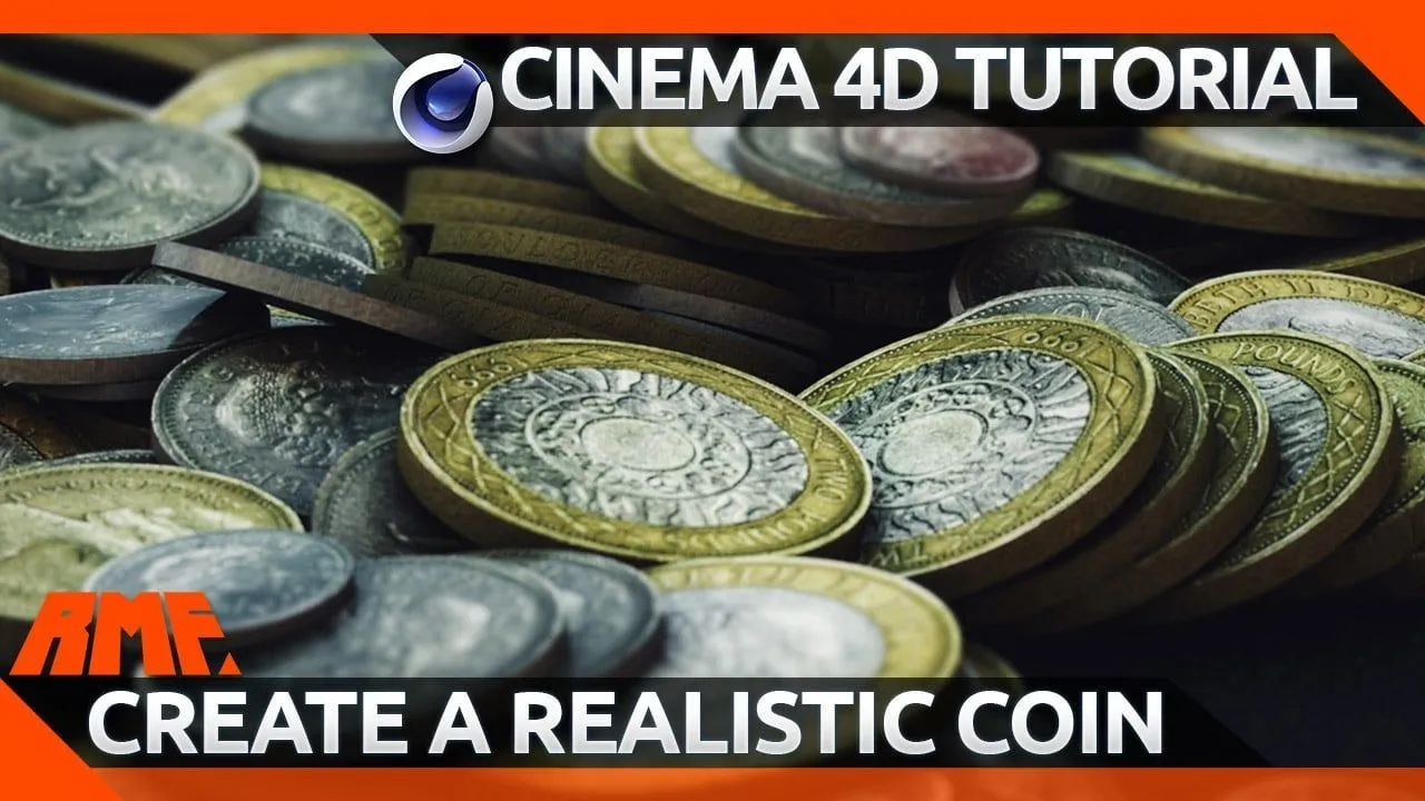 C4D硬币建模材质制作视频教程 How to create a realistic looking coin