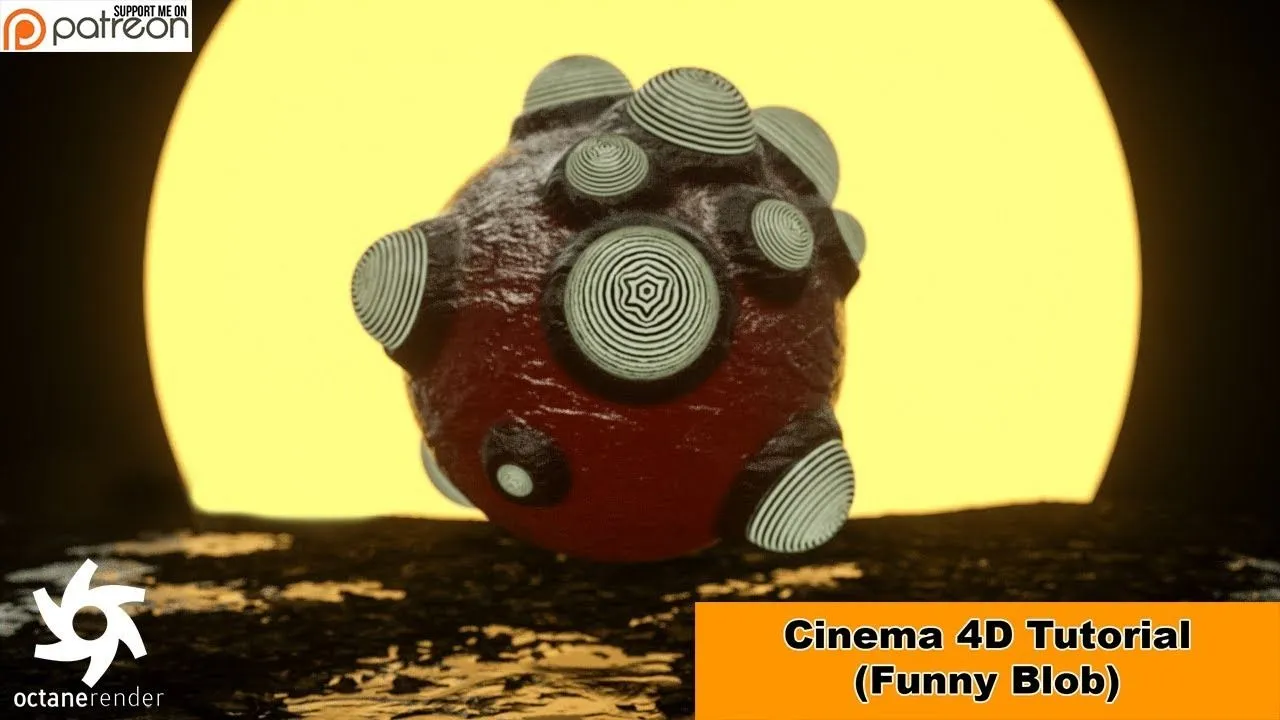 C4D使用Octane渲染器创建科幻圆球视频教程 Blobby Cinema 4D Octane Tutorial