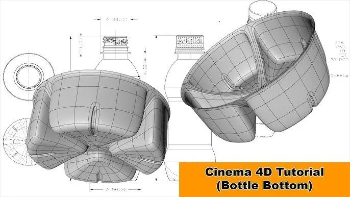 C4D可乐瓶底建模制作视频教程 Bottle Bottom Cinema 4D Tutorial