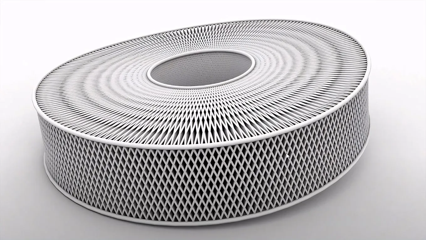 C4D空气过滤器建模材质渲染视频教程 Air Filter Cinema 4D Tutorial