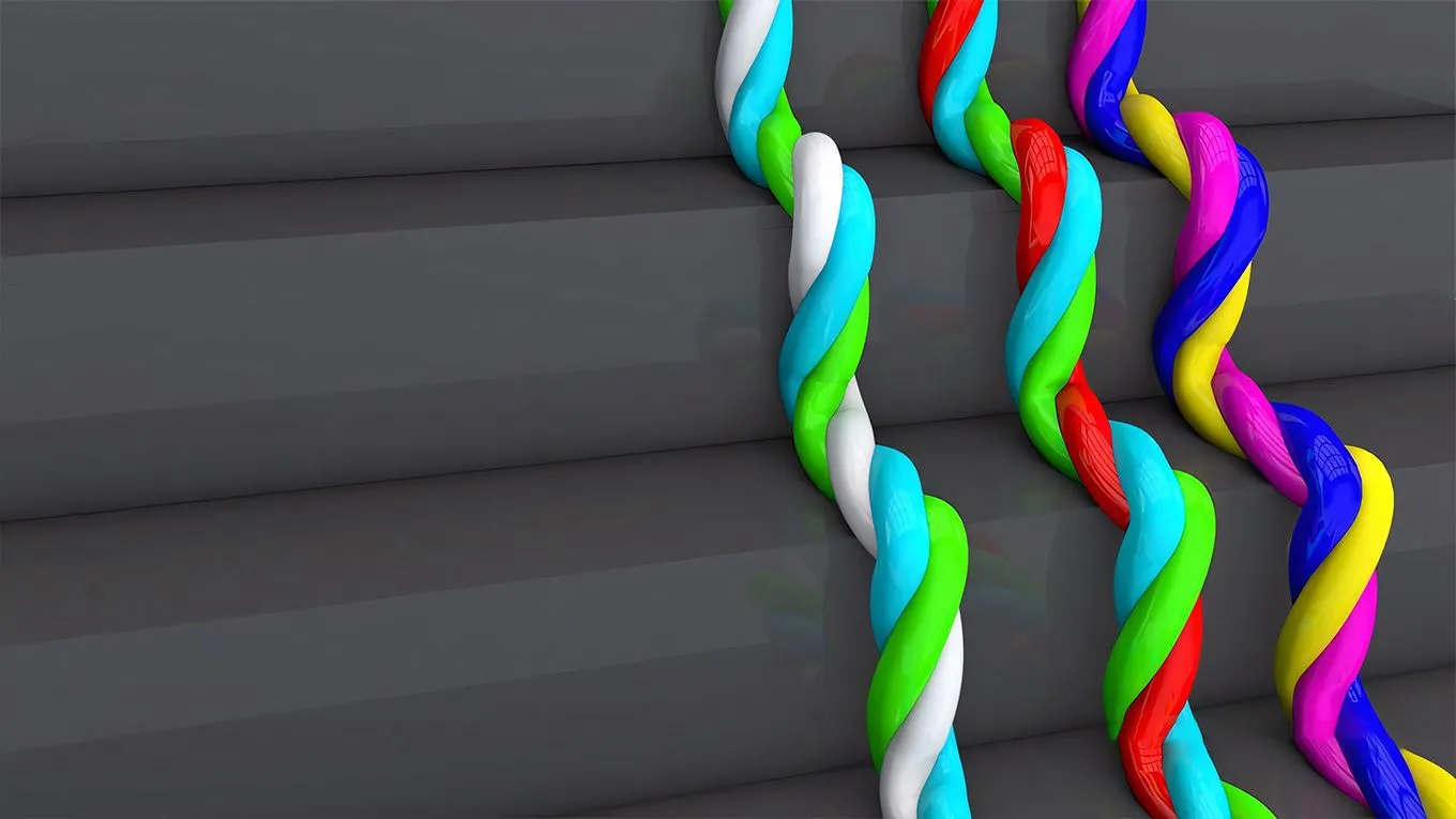 C4D弯曲麻花线建模材质球预设视频教程 Wire Bend Cinema 4D Tutorial