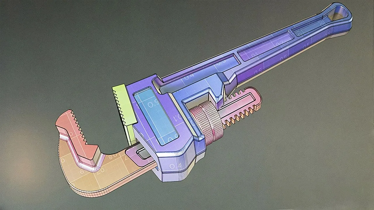C4D硬表面UV展开多边形拆分边训练视频教程