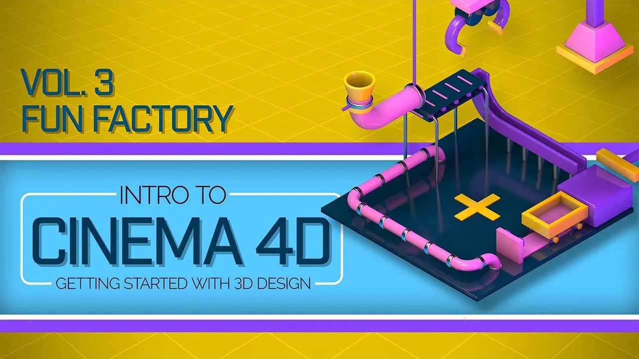 C4D趣味工厂动画实例制作视频教程