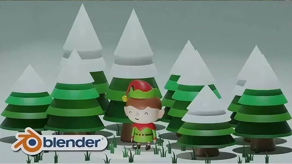 Blender可爱微笑3D小精灵建模实例制作视频教程 Creating A Cute 3D Little Elf Using Blender