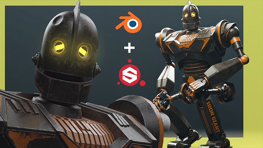 Blender钢铁巨人机器人完整制作工作流程视频教程 BLENDER: How to create and rig the Iron Giant