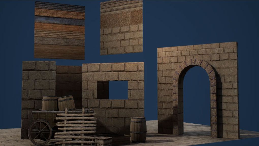 Blender视频游戏开发模型与纹理制作流程训练视频教程 Trim Sheet Techniques for Video Games by Arash Aref