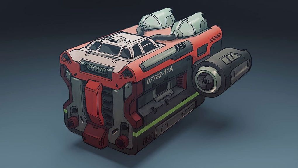 Blender宇宙飞船概念艺术设计实例制作视频教程 Spaceship Concept Art with Affinity Photo and Blender