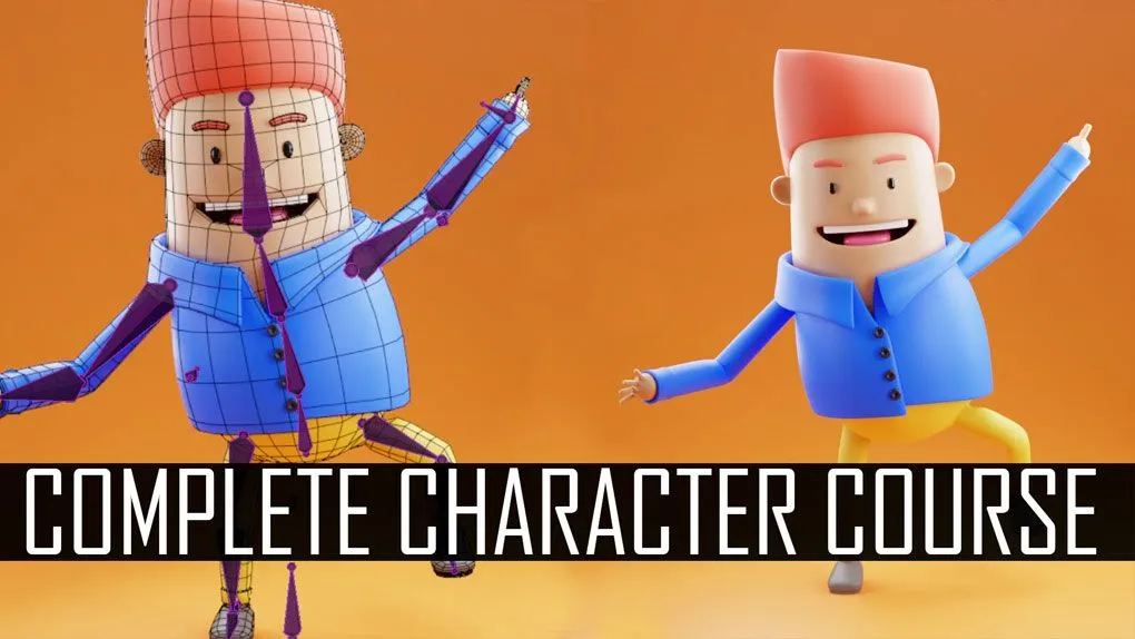 Blender 3D角色建模绑定制作全流程视频教程 中文字幕 Blender 3D Full 3D Character Easy Workflow