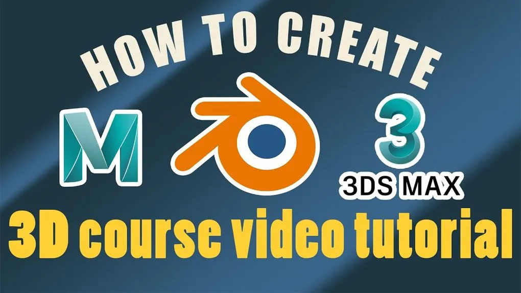 如何为你的学生设计并创建3D视频教程 中文字幕 Create your first 3D video course tutorial - Blender Maya 3Ds MAX