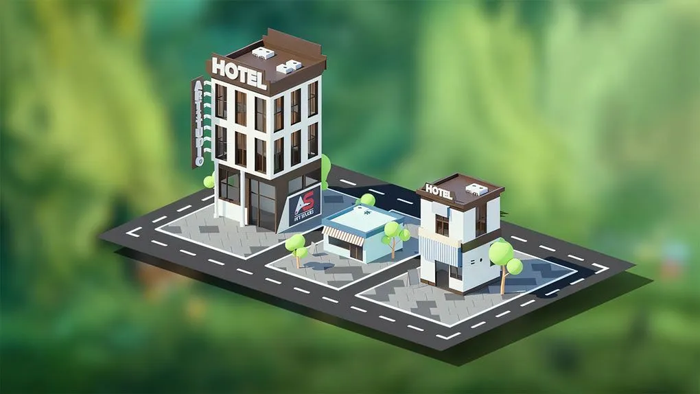 Blender 3.0低多边形建筑模型设计训练视频教程 中文字幕 Learn 3D Modelling in Blender Low-Poly Design for Beginners