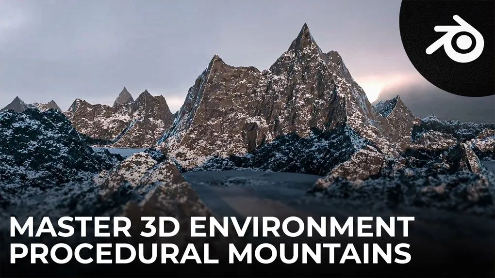 Blender逼真山脉山峰场景实例制作视频教程 中文字幕 Create Realistic Looking Mountains in Blender