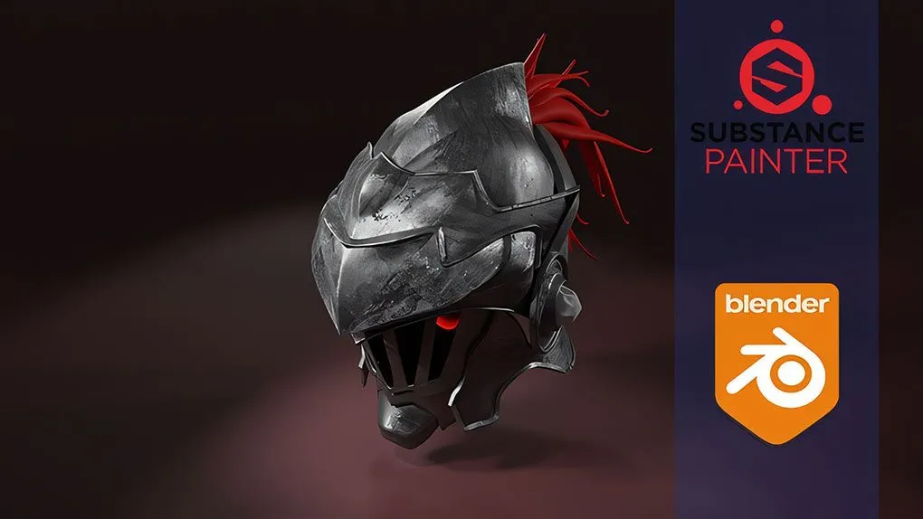 Blender与Substance Painter游戏头盔制作视频教程 中文字幕 Create helmet in Blender and Substance painter