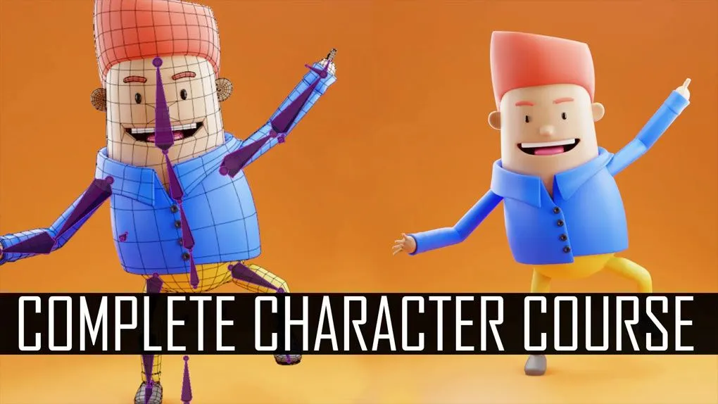 Blender角色建模与绑定动画实例制作视频课程 中文字幕 Blender 3D | Vollständige 3D-Figur | Einfacher Arbeitsablauf