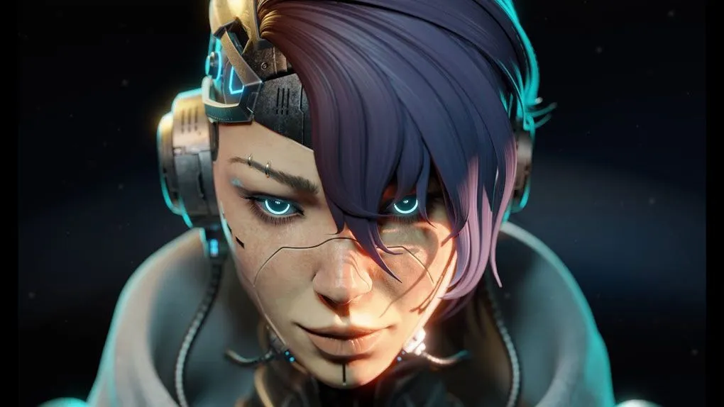 Blender赛博朋克风格女孩建模工作流视频教程 Cyberpunk Style Girl Blender modeling – Full videos & blend file by FlyCat