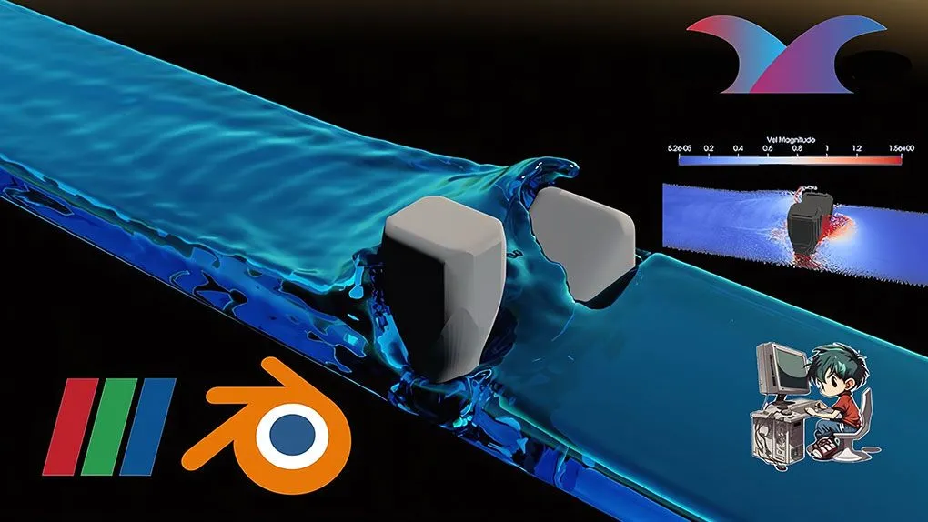 Blender流体动画SPH模拟技术训练视频教程 Introductory Courses to Smoothed-Particles Hydrodynamics-SPH