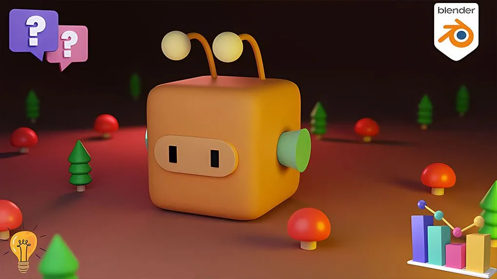 Blender 3D LOGO标志实例制作视频教程 3D Logo Creation Fundamentals and Beyond In Blender