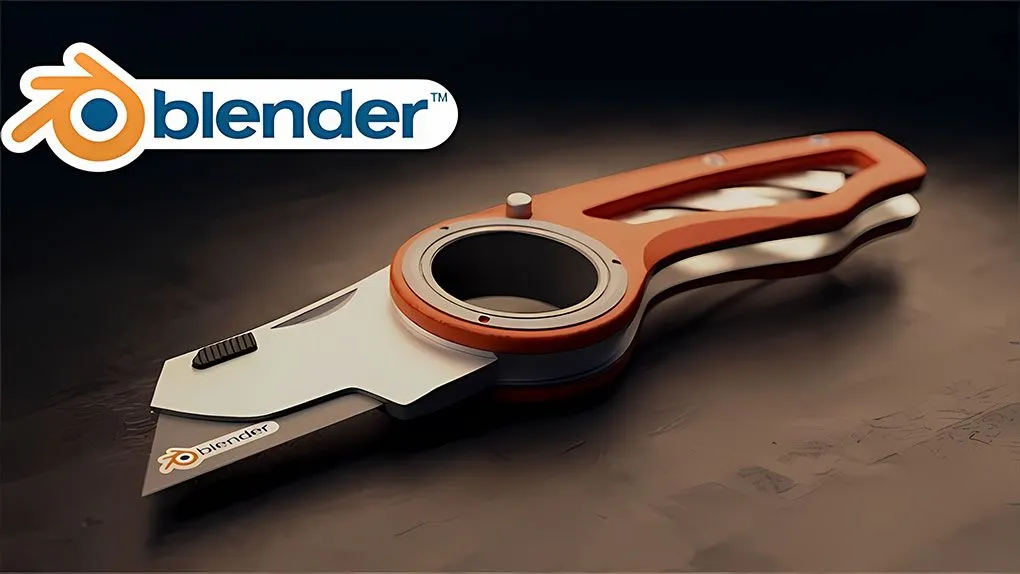 Blender工具刀完整实例制作工作流程视频教程 BLENDER: Learn how to create utility knife from A to Z